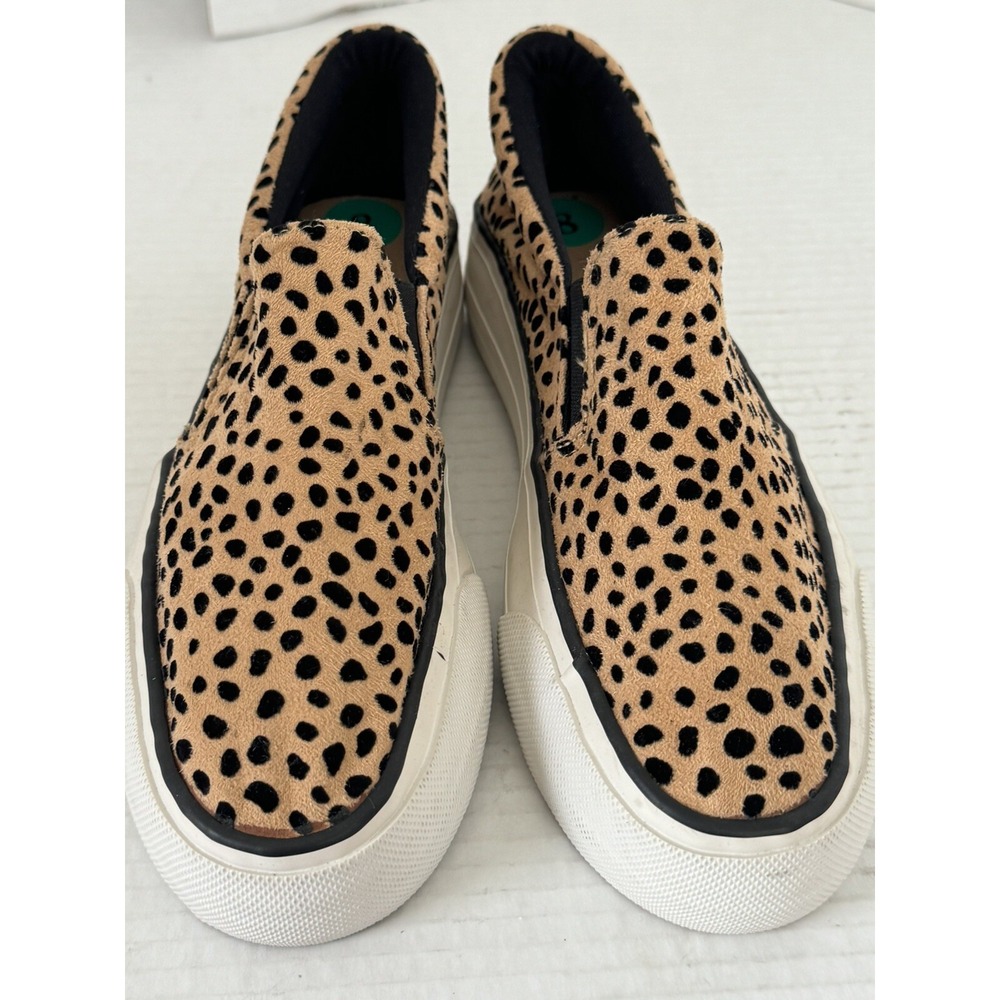 RESTRICTED Sneakers Womens Size 8 CHEETAH PRINT CHUNKY SLIP ON - Picture 8 of 16